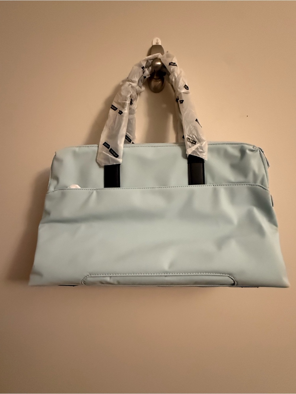 Away Light Blue Travel Tote with Black Accents